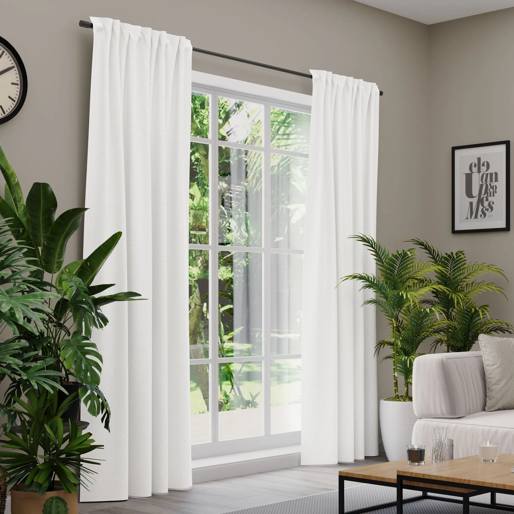 Premium Line Gardinen und Vorhänge | Boho, blickdicht, weiß 