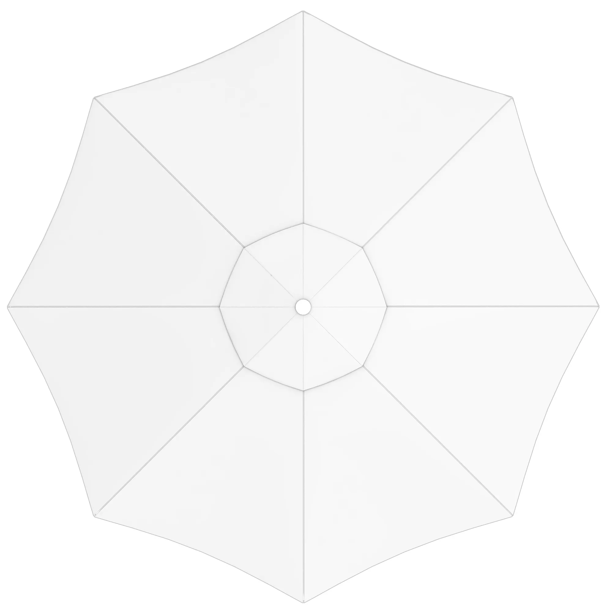 Poszycie na parasol interpara | 3,5 m, okrągły, biały