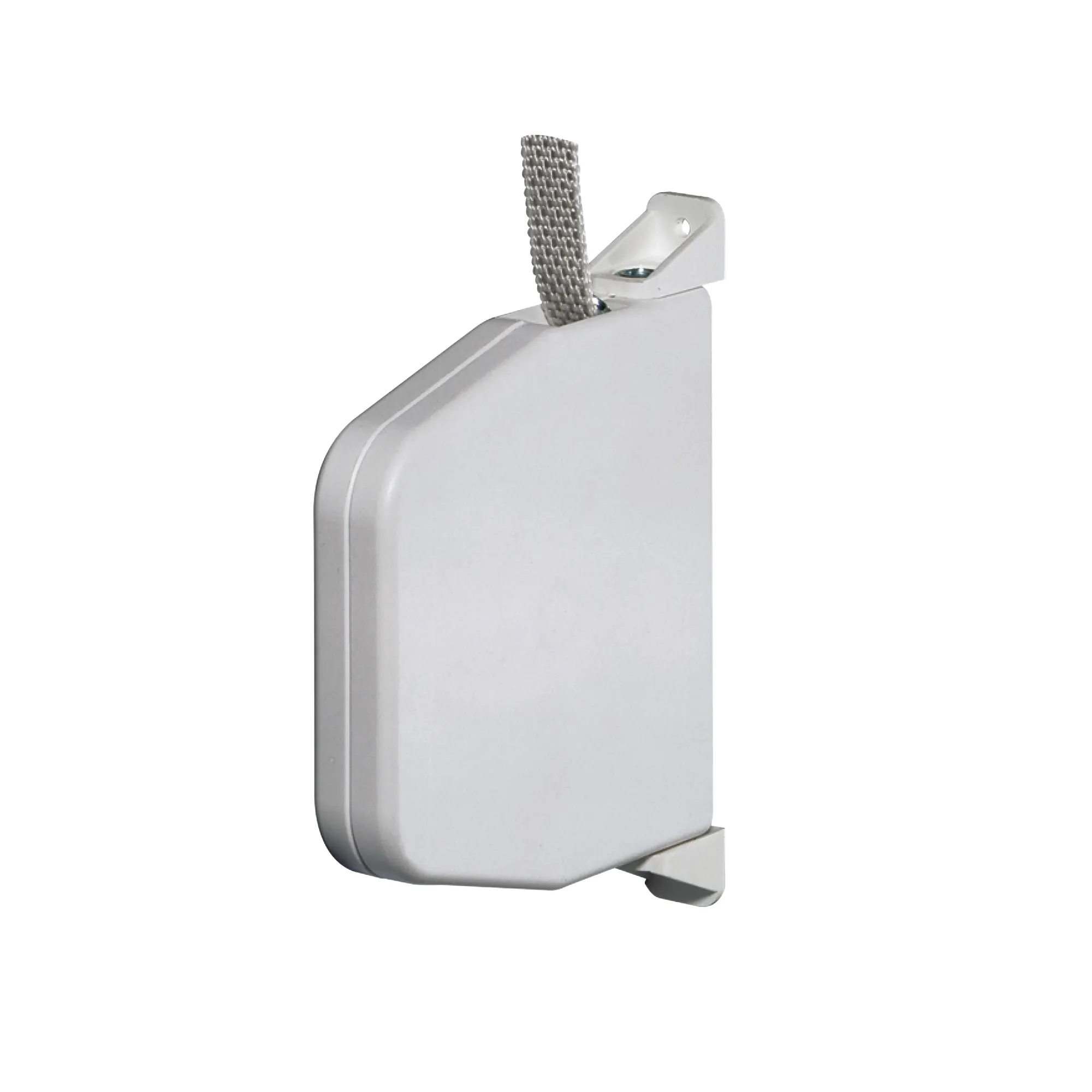 Enrouleur de sangle pivotant en saillie | blanc / incl. 5 m de sangle