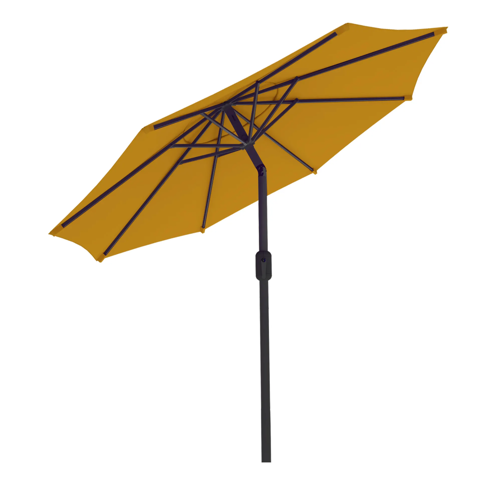 Parasol interpara | 3,5 m, rond, żółty | stelaż, antracytowy