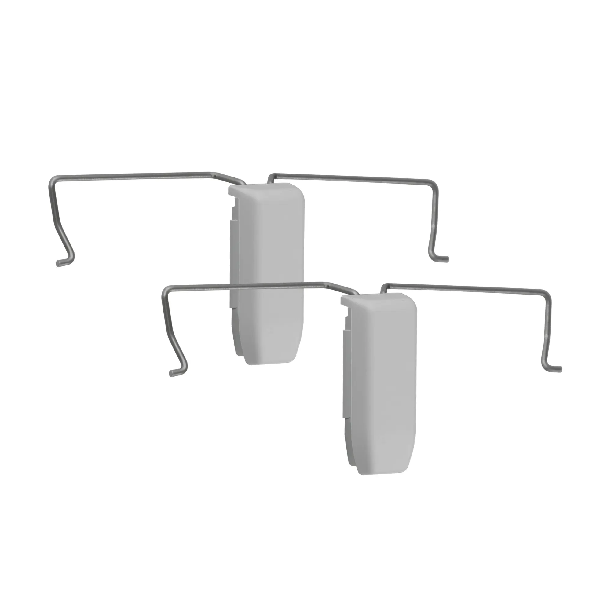 Slim Klemmhalter für Cosiflor / Delphos Plissees VS2 | grau, 2 Stück