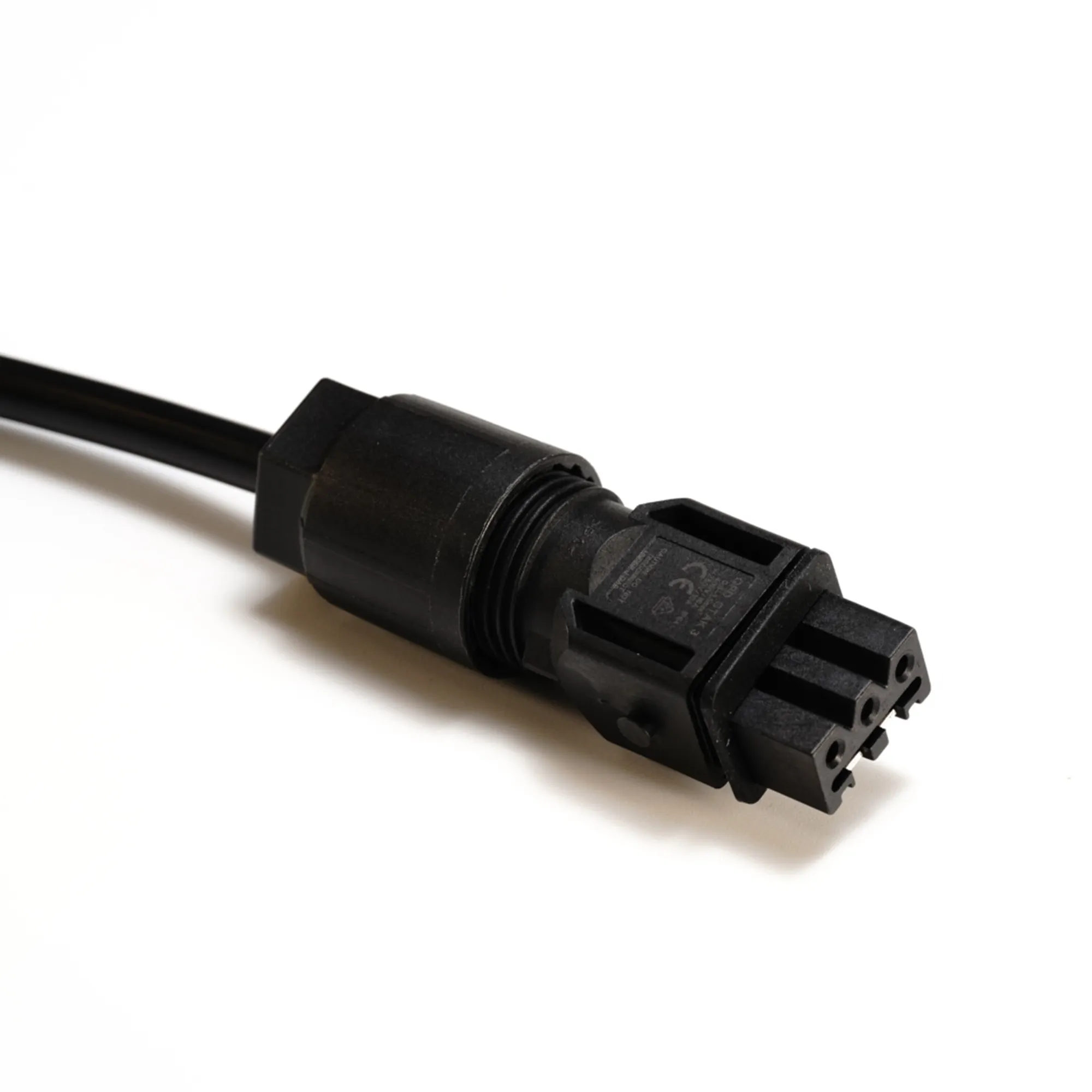 Connettore QPD STAK 3 per accoppiamento Hirschmann, forma cilindrica con collegamento a cavo