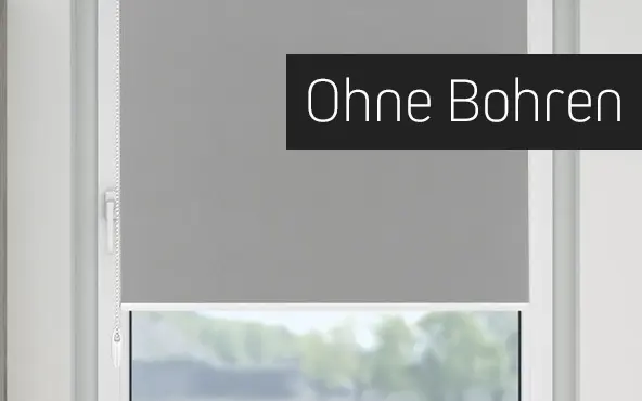 Rollos am Fenster, Montage ohne Bohren, mit Kettenzugmechanismus