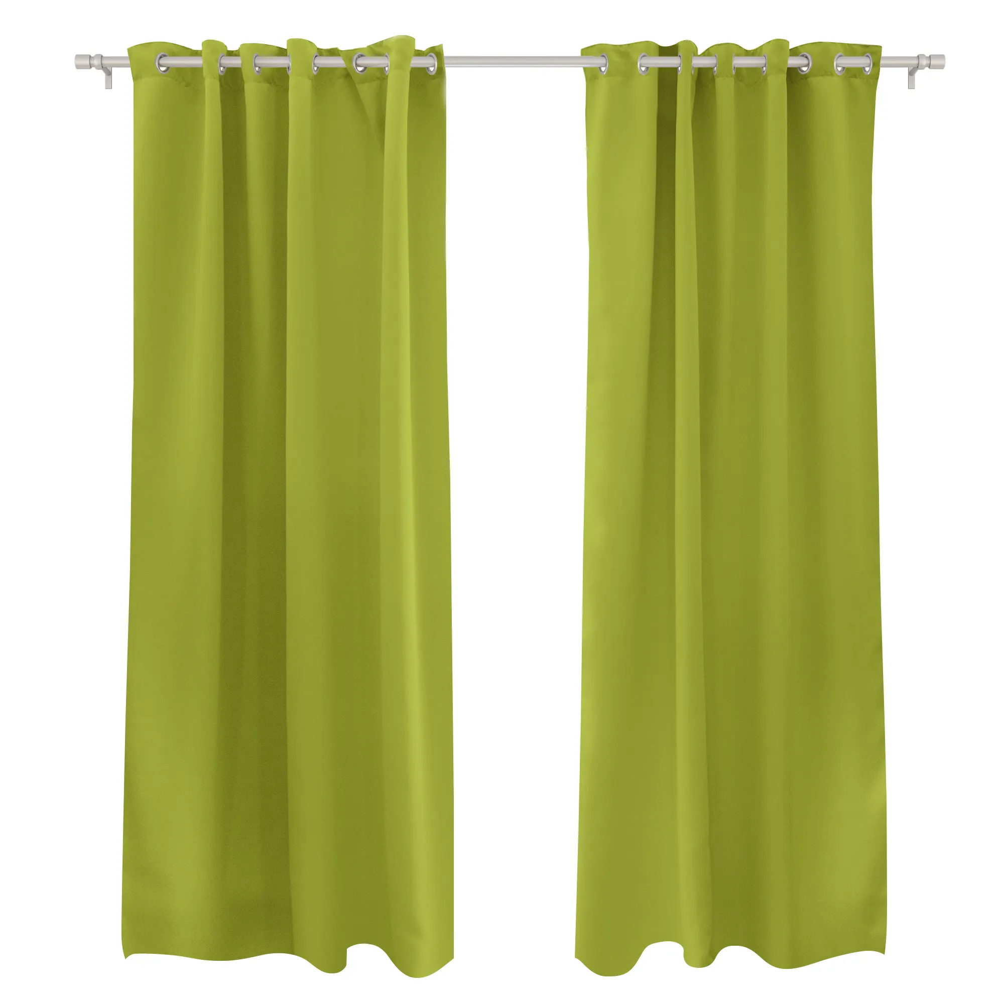 AURORA Ösenvorhang | verdunkelnd, 140 x 245 cm, hellgrün, 2 Stück