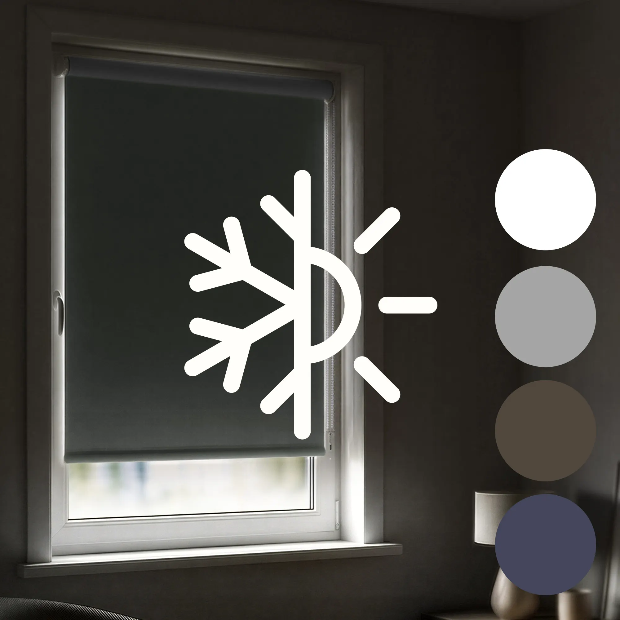 Roleta materiałowa zaciemniająca / roleta materiałowa termiczna Tenebra Klemmfix (Rodzaj do wyboru)