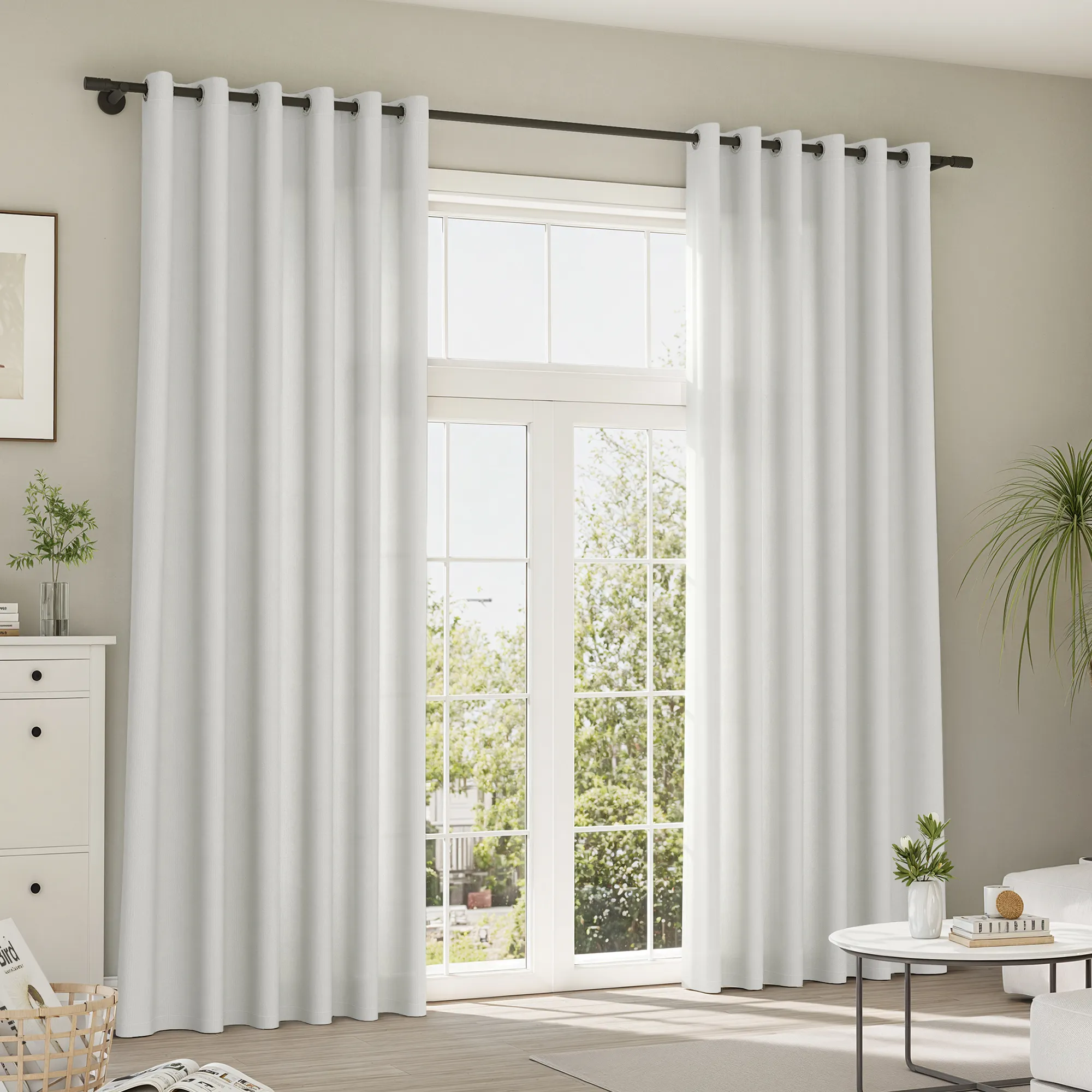 Cortinas y Visillos Pure | Samt, opaco, blanco