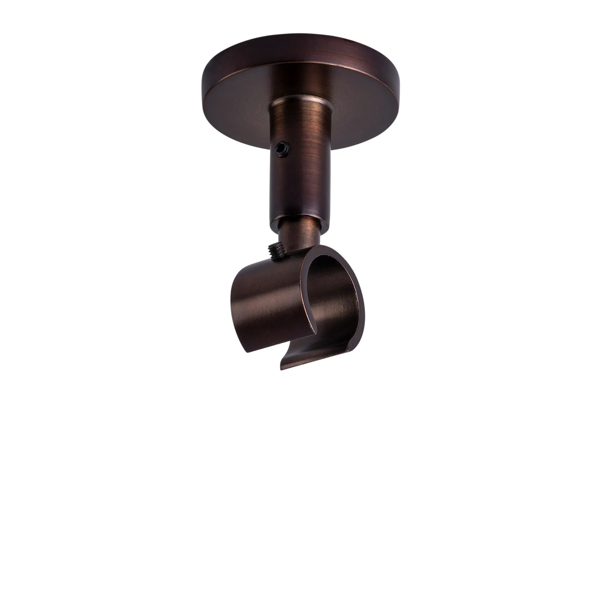 Deckenhalter für Gardinenstange mit Innenlauf | ⌀ 19 mm, rot-bronze gebürstet, 1-läufig