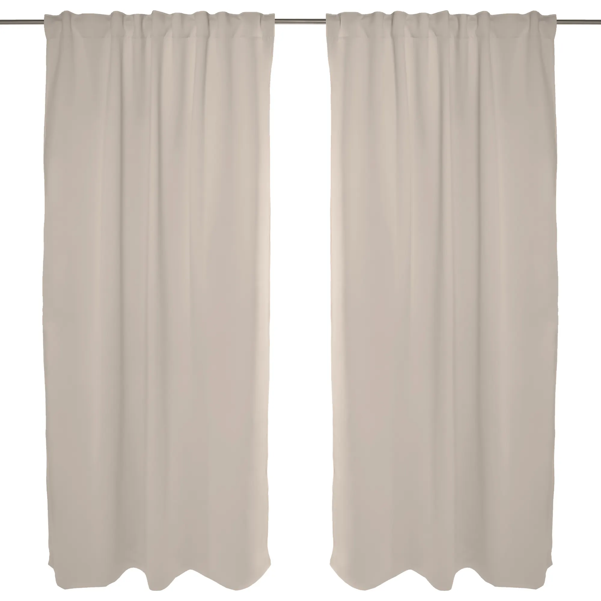 Tenda acustica con nastro combinato, mostra il lato della stanza e della finestra in primo piano, strutturato