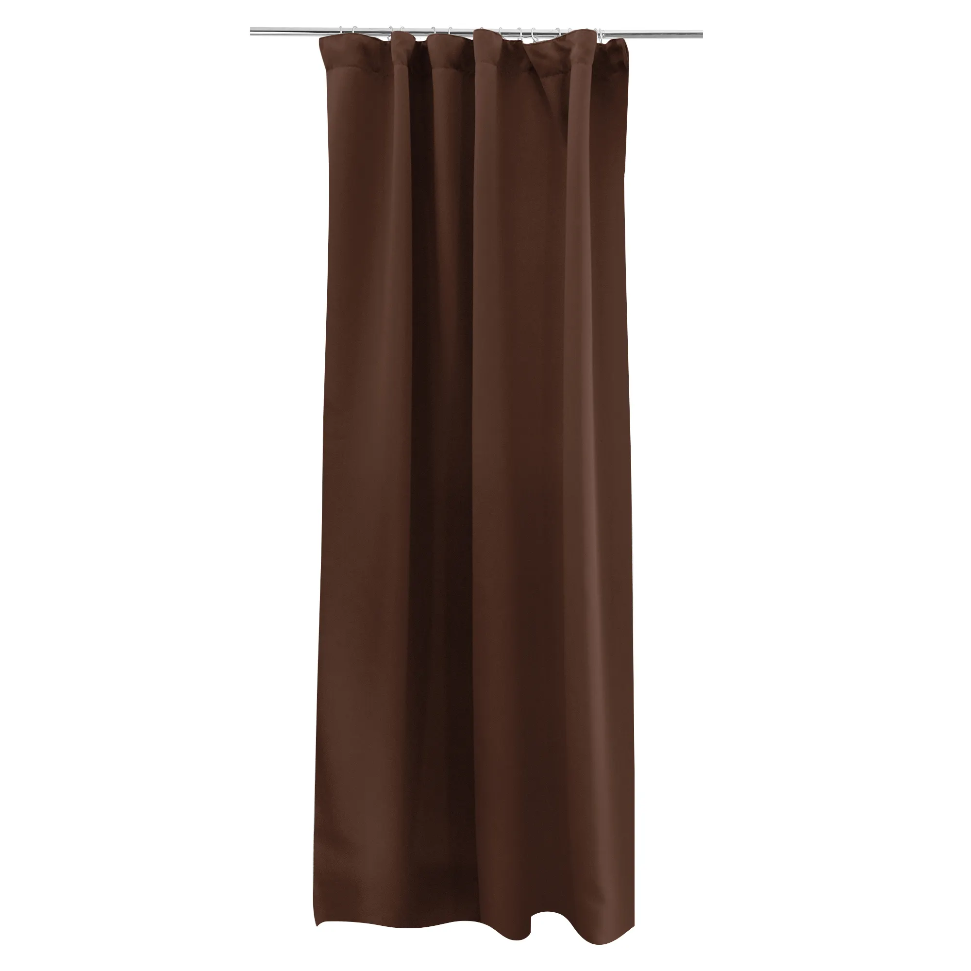 Dettaglio di una tenda con nastro arricciato, materiale strutturato