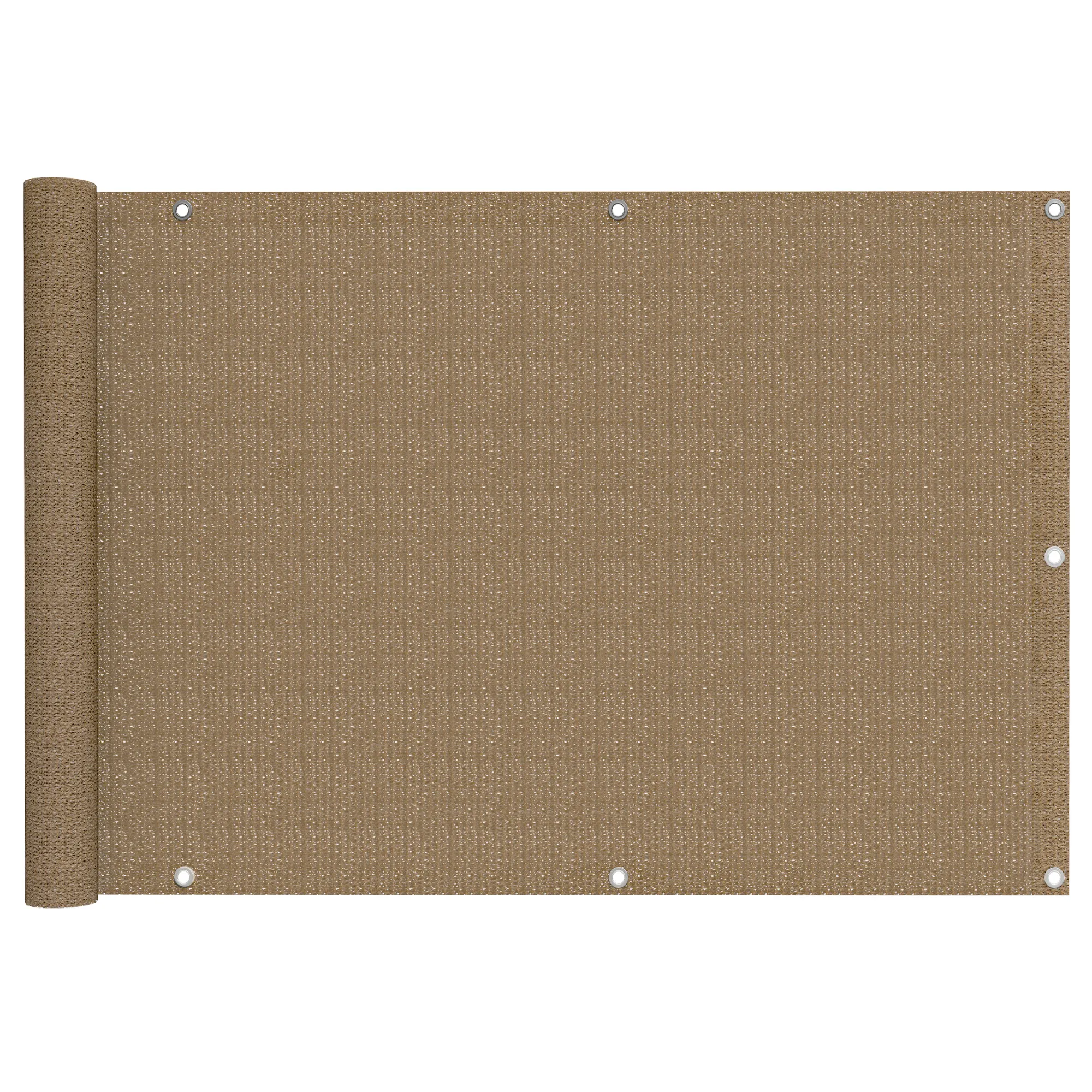 Malla de Ocultación para Balcón - Polietileno / Transpirable | 300 x 75 cm, marrón
