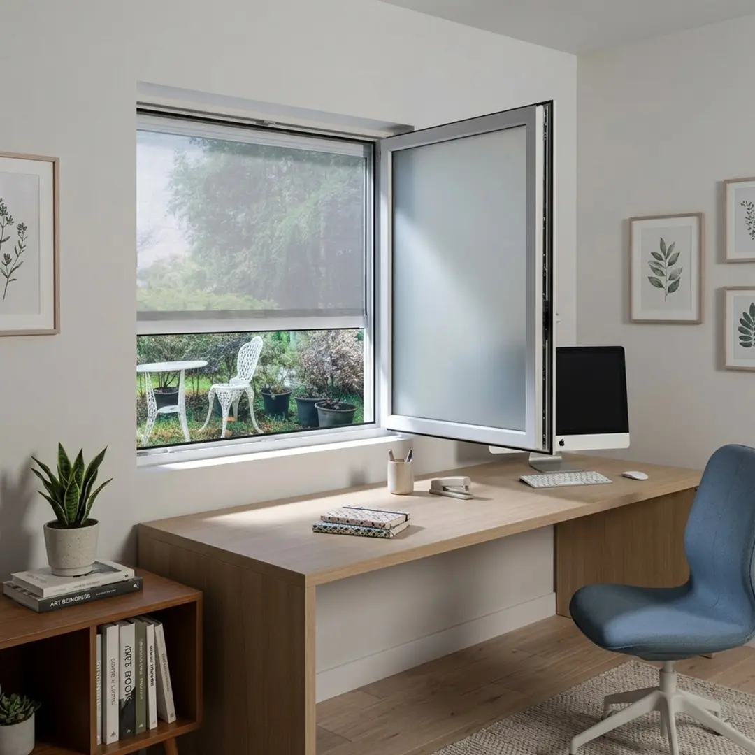 Zip-Screen im Home Office