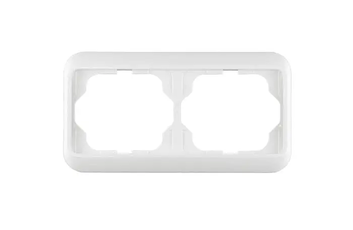 Rahmen für zwei Schalter oder Steckdosen, rechteckig, horizontal ausgerichtet