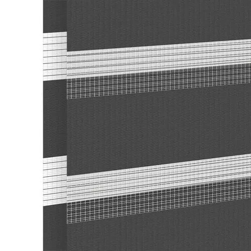 Échantillon tissu pour store enrouleur jour nuit sur mesure | 7595 noir / translucide / Tulum