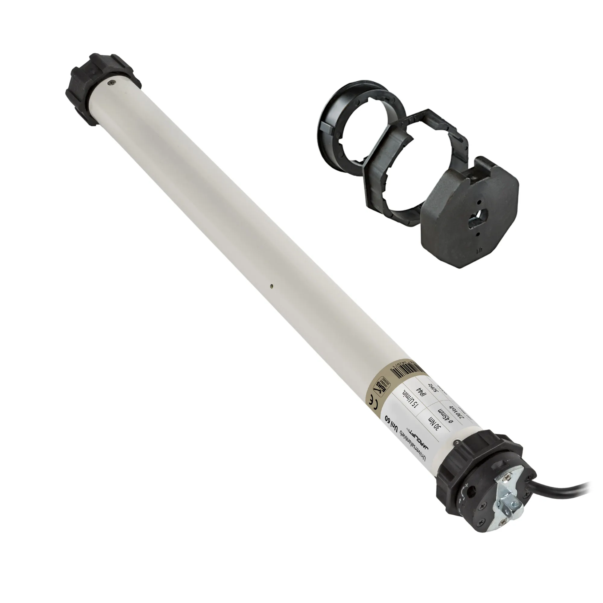 Moteur de volet roulant Universel | UNI60 (30 Nm / SW60) + Adaptateur SW70 SLAO70-45