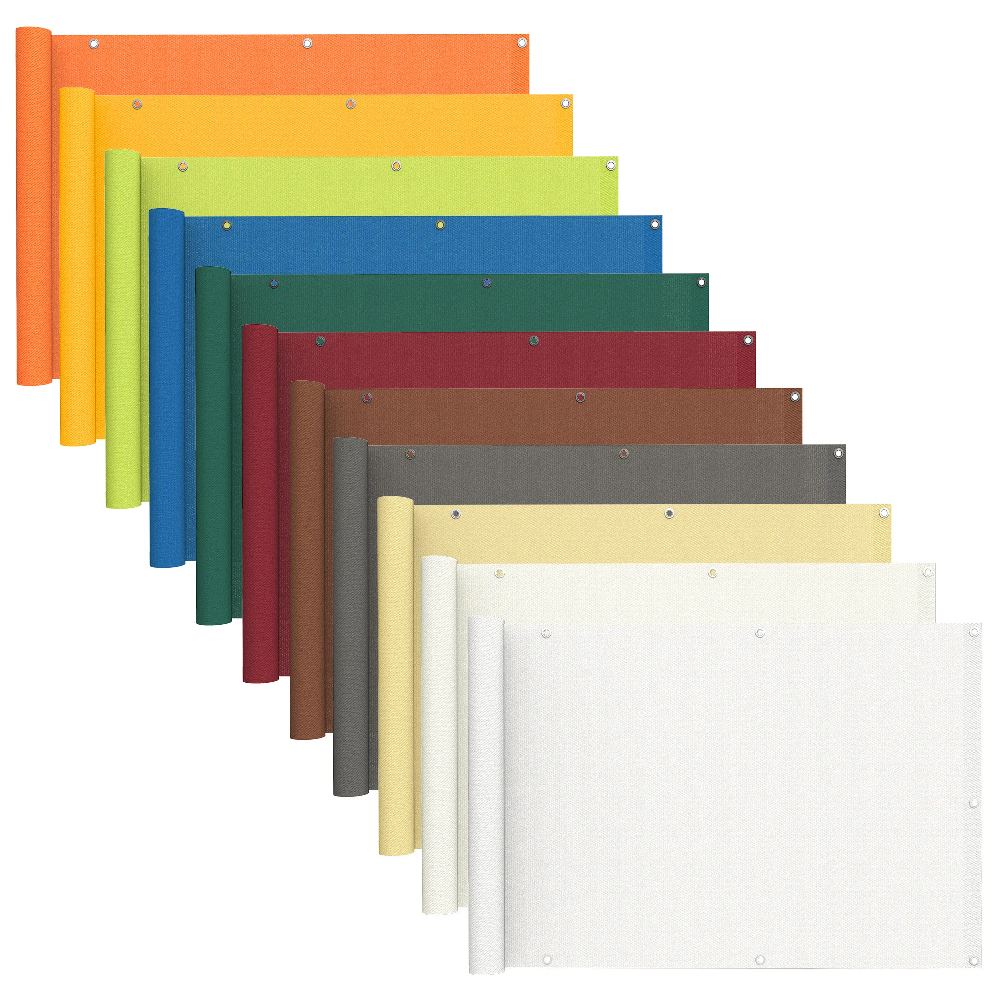 Wodoodporna osłona balkonowa z poliestru | 500 x 90 cm, wzór kamieni