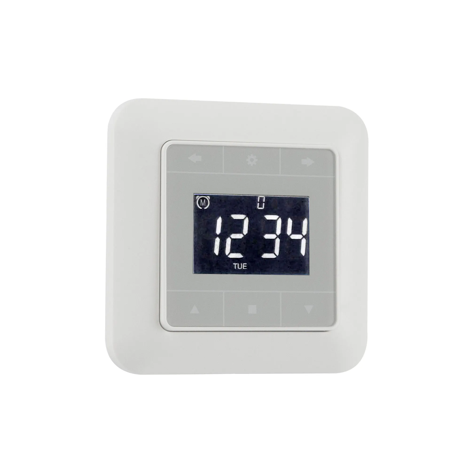 Timer digitale con display touch e tasti per controllare le impostazioni