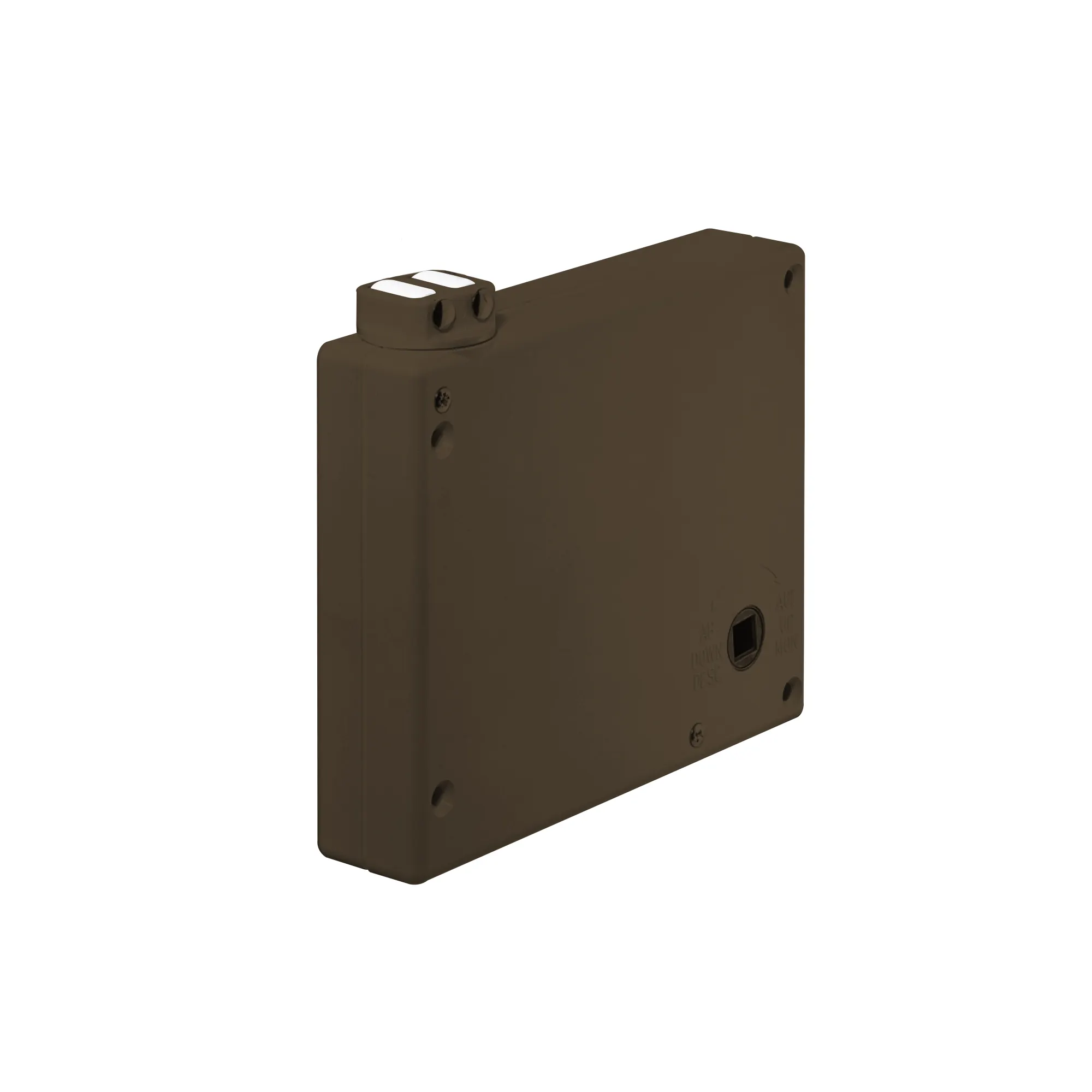 Mini zwijacz linkowy z przekładnią korbową  natynkowy | brązowy / bez taśmy / z prowadnicą do wciągania