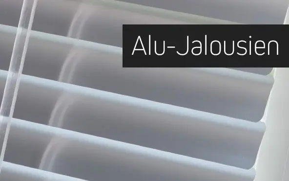 Aluminium-Jalousien mit horizontalen Lamellen zur Lichtregulierung
