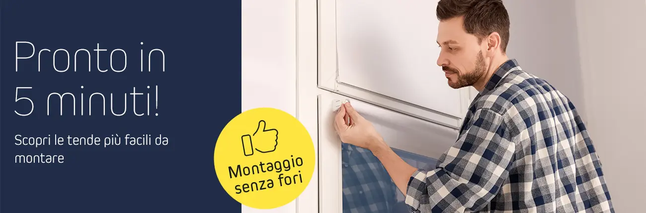 Pronto in 5 minuti - Installa la tua tenda in un batter d'occhio - un gesto basta per trasformare la tua finestra
