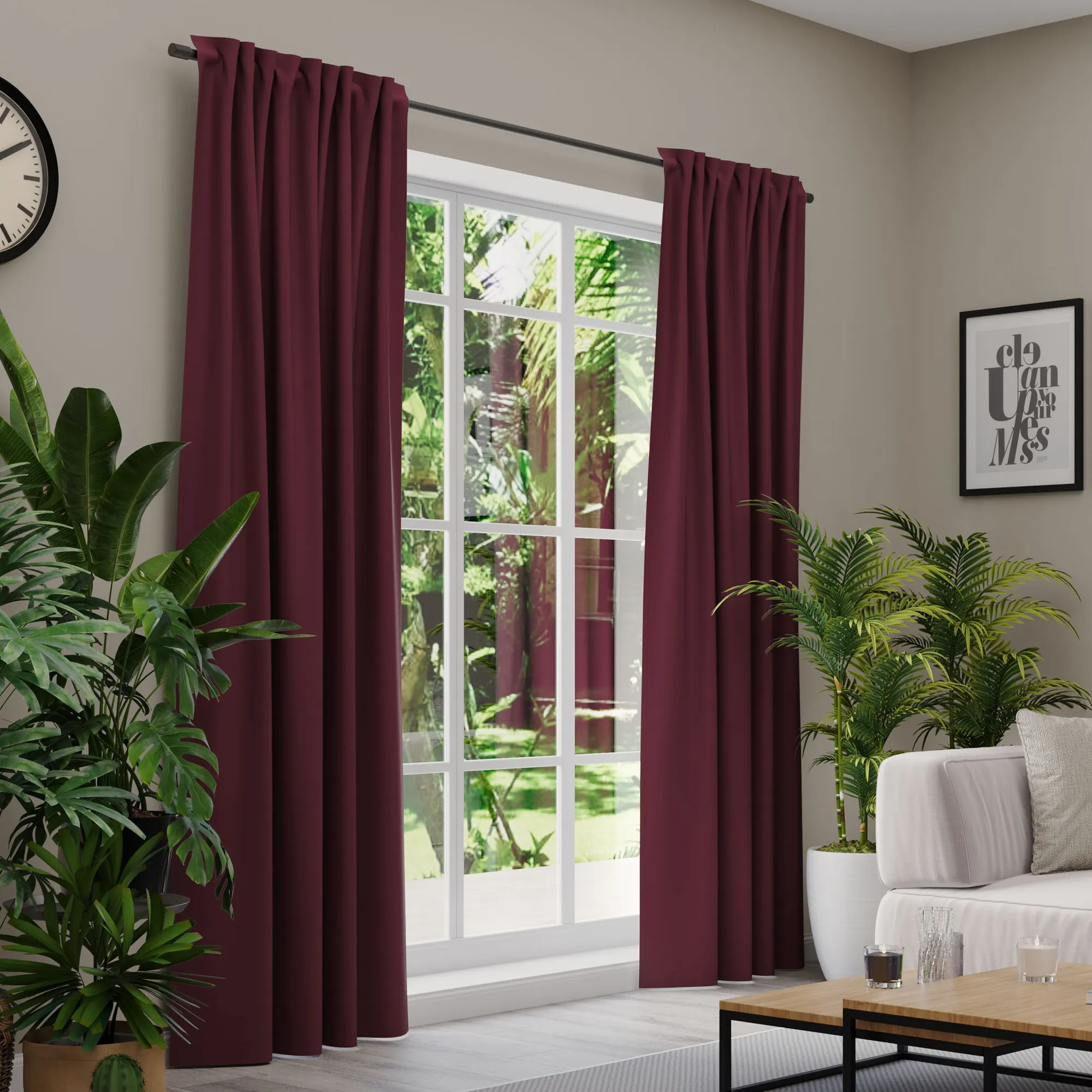 Premium Line Gardinen und Vorhänge | Nightfall, verdunkelnd, bordeaux