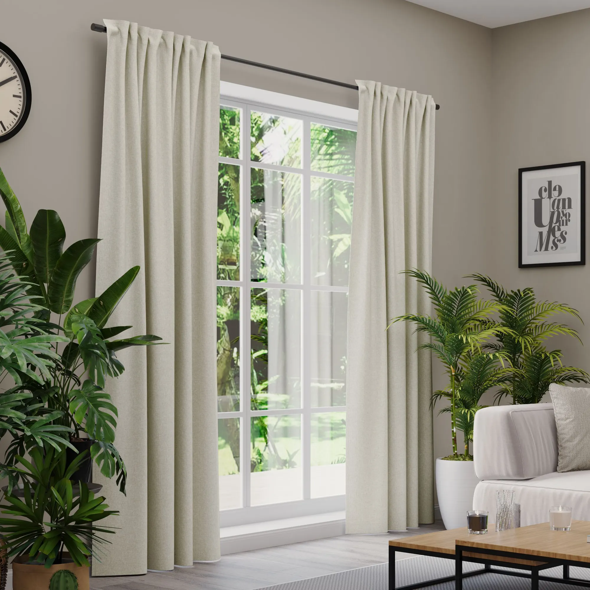 Premium Line Gardinen und Vorhänge | Isolate, verdunkelnd, creme