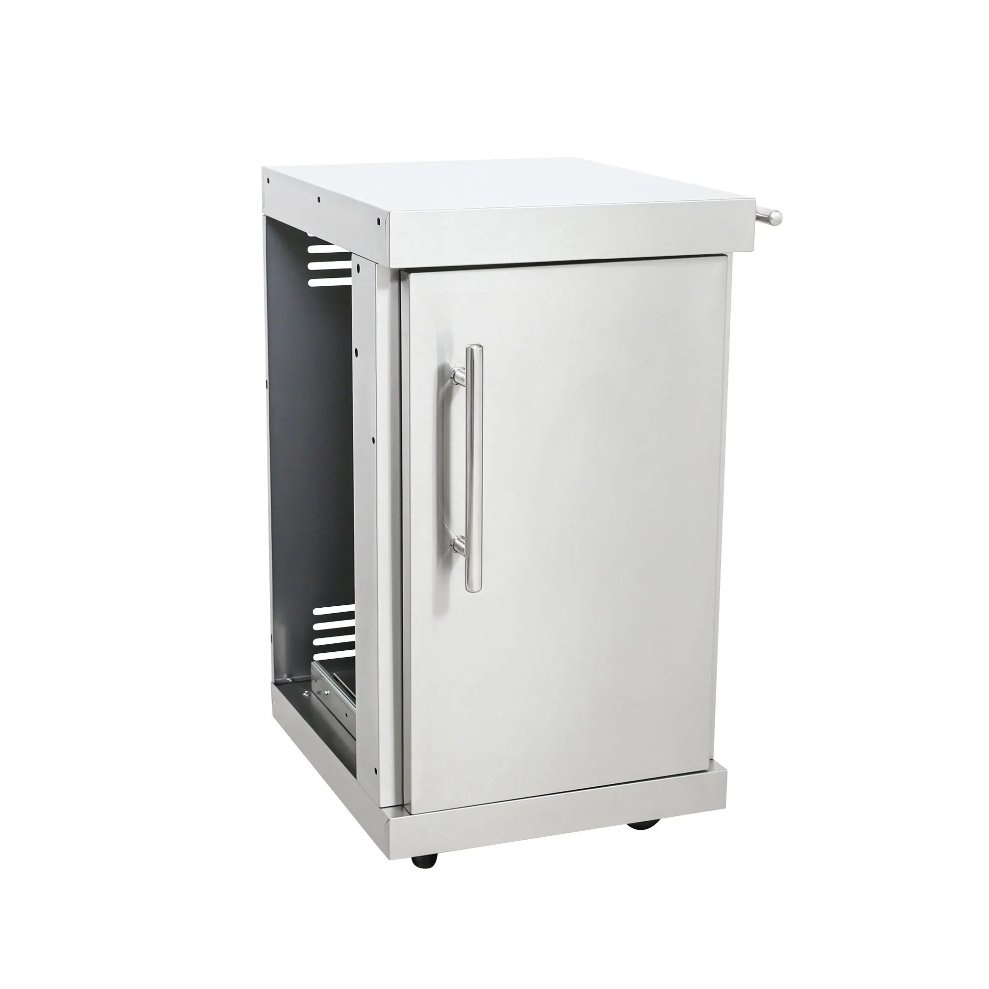 Edelstahl-Erweiterungsmodul für 11 kg Gasflasche auf Schlitten