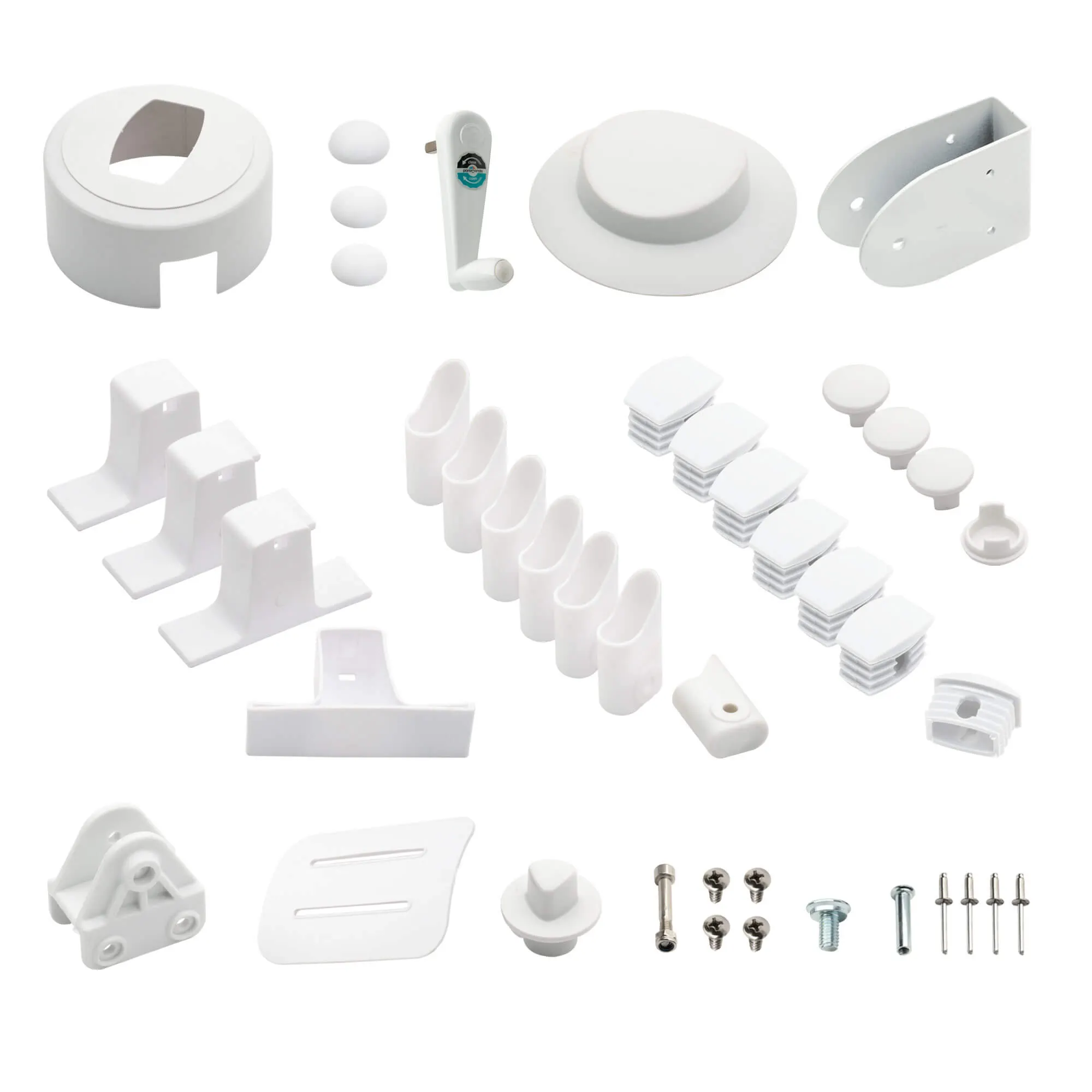 Kit de pièces de rechange pour parasol déporté parapenda (Plus) | 4 x 3 m, rectangulaire, blanc