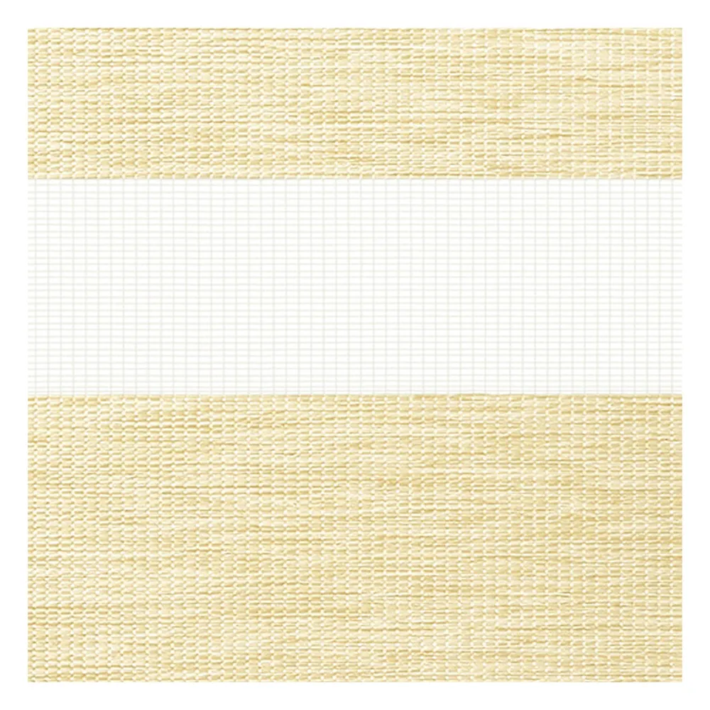 Échantillon tissu pour store enrouleur jour nuit sur mesure | A402 beige-crème / translucide / Madera