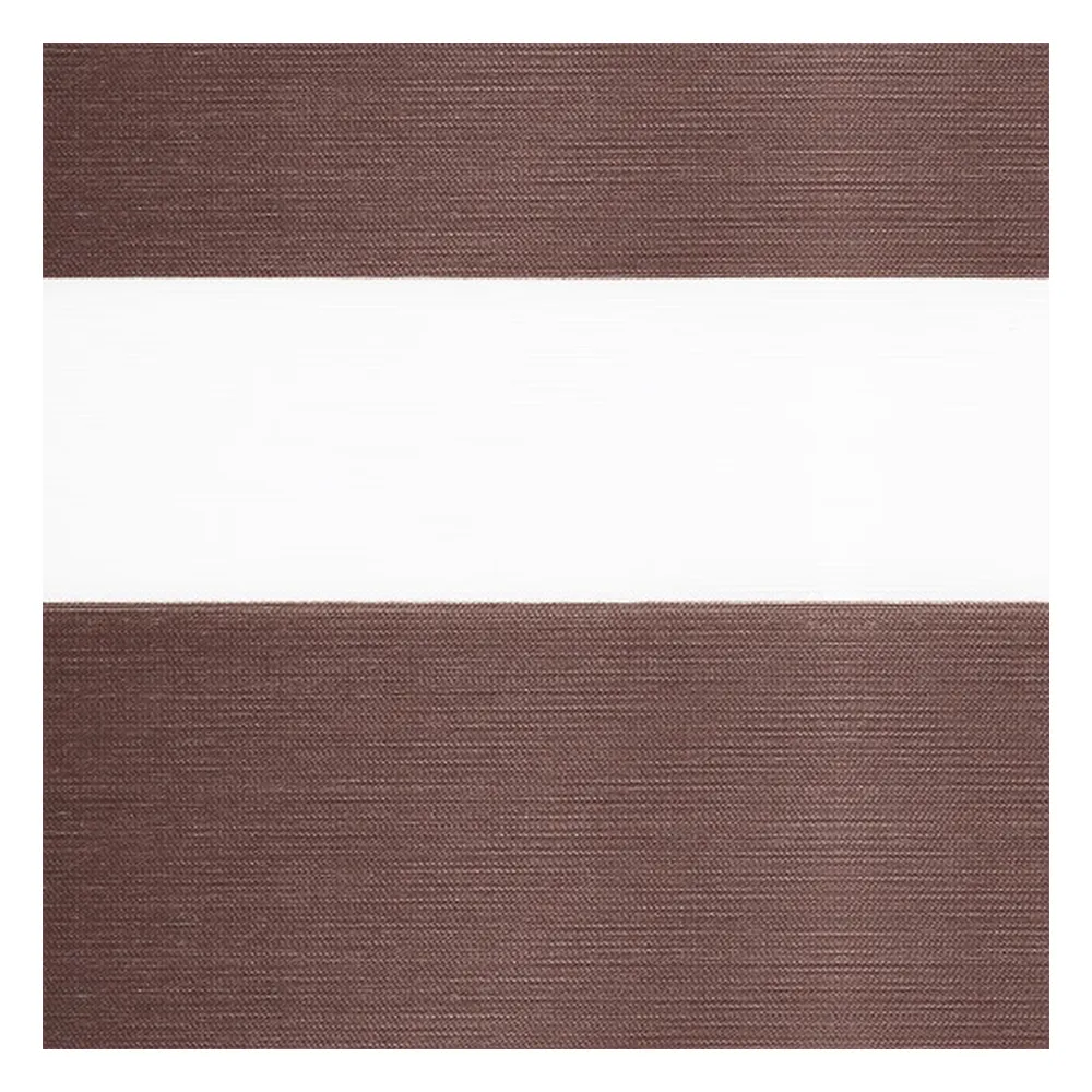 Stoffmuster für Doppelrollo nach Maß | G7946 braun / lichtdurchlässig / Rio 