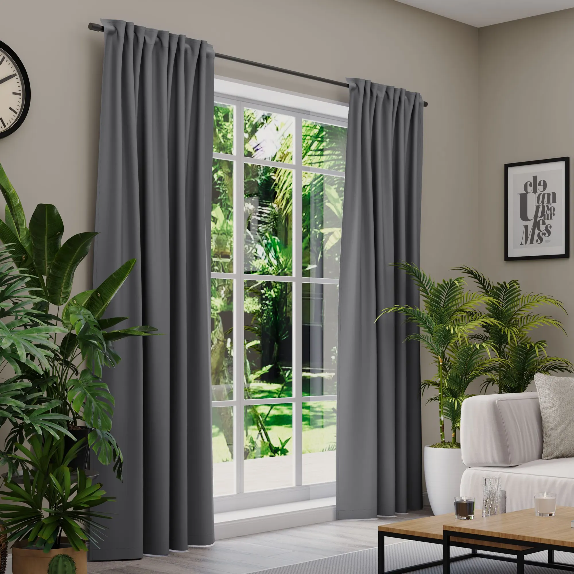 Premium Line Gardinen und Vorhänge | Nightfall, verdunkelnd, grau