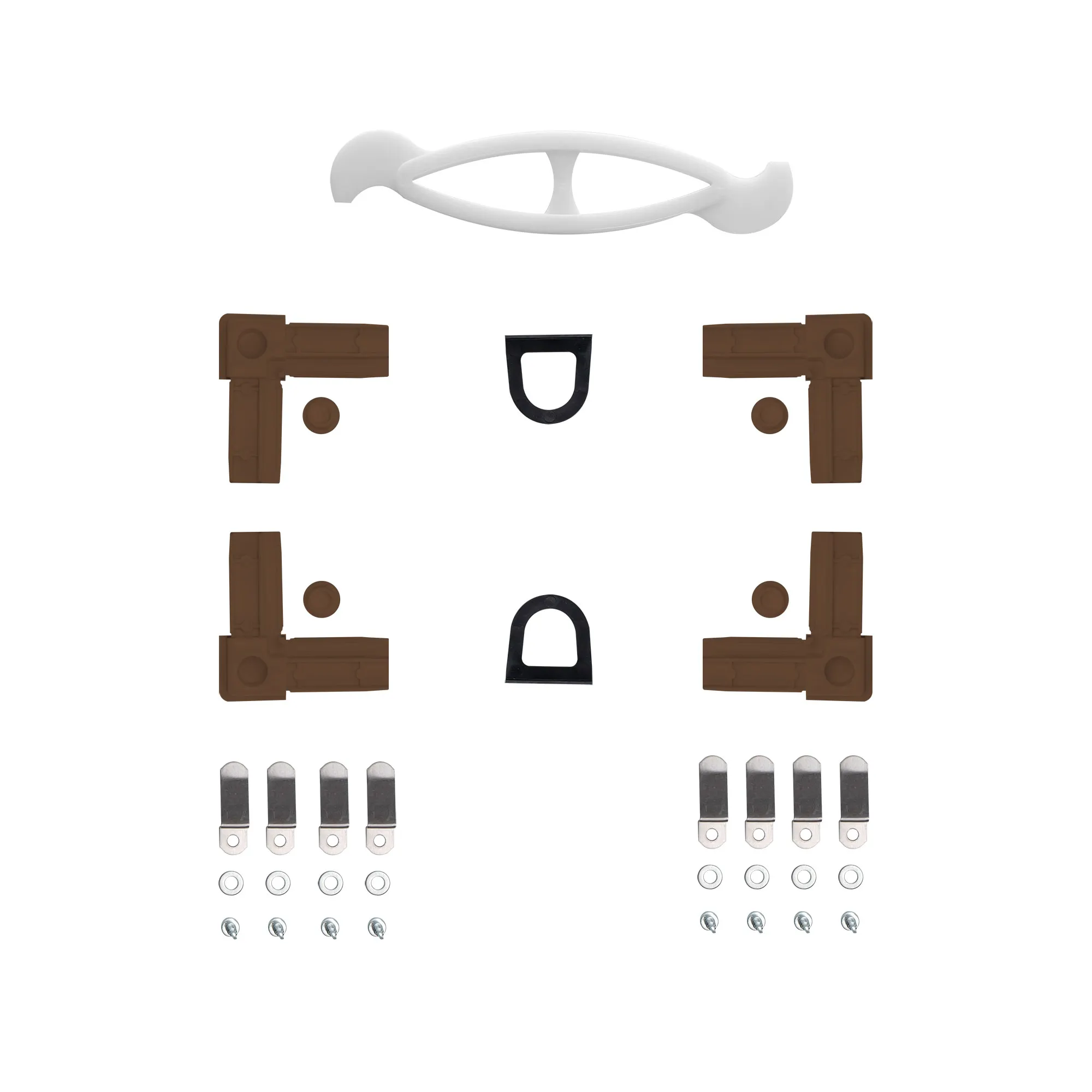 Jeu de pièces de rechange pour moustiquaire cadre fixe BrushLine | brun