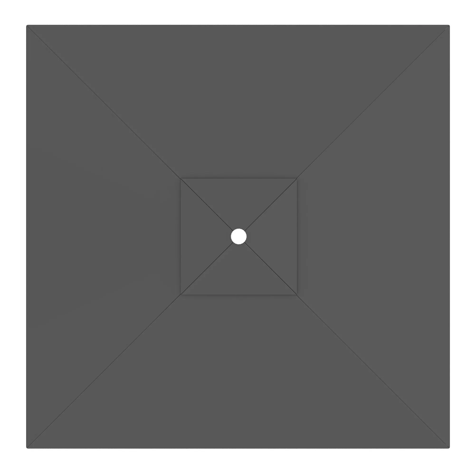 Funda para Sombrilla interpara | 3 x 3 m, cuadrada, gris