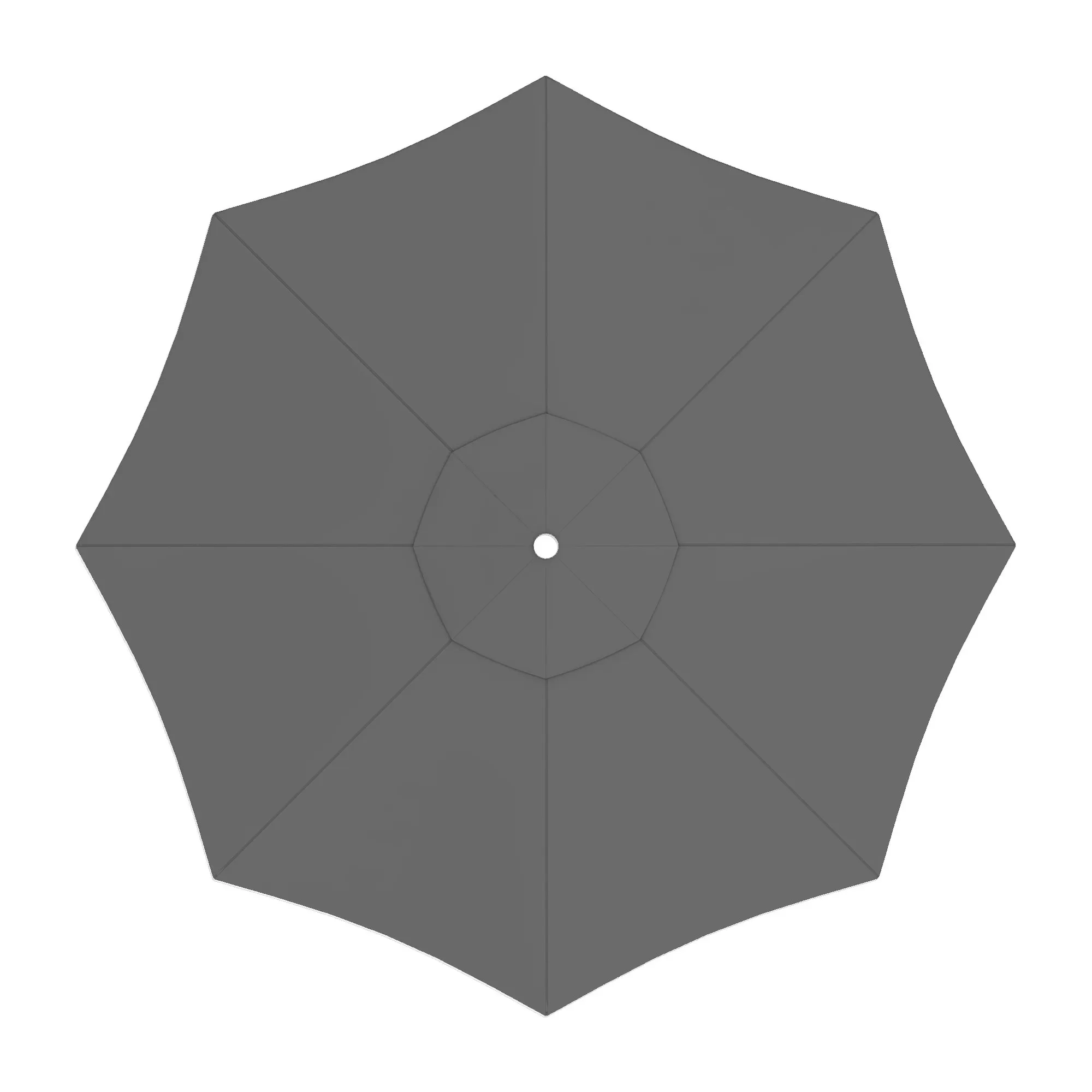 Toile pour parasol pliable paramadera | 3 m, rond, gris