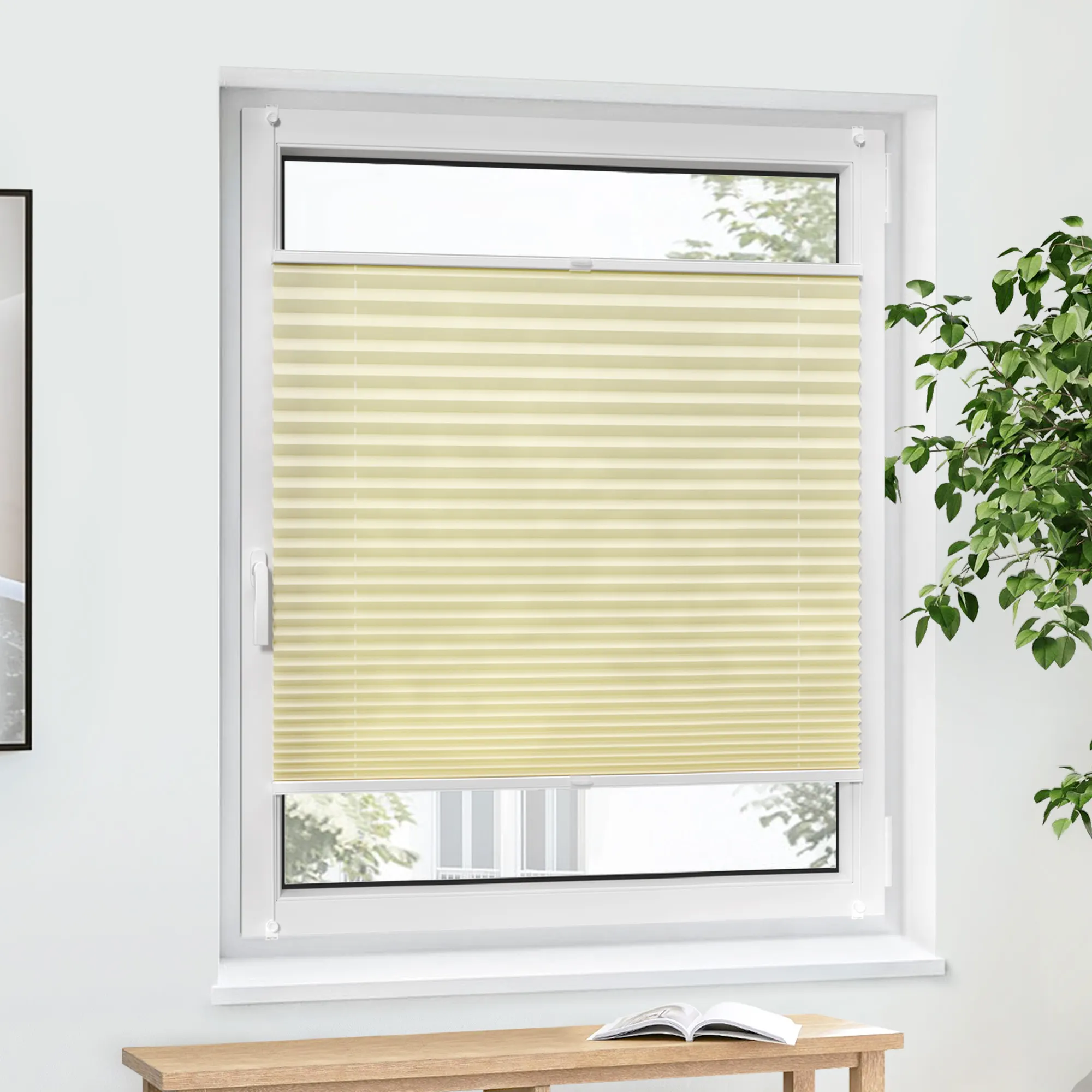 Roleta plisowana Pure | Basic Poliester 95 x 150 cm, kremowy