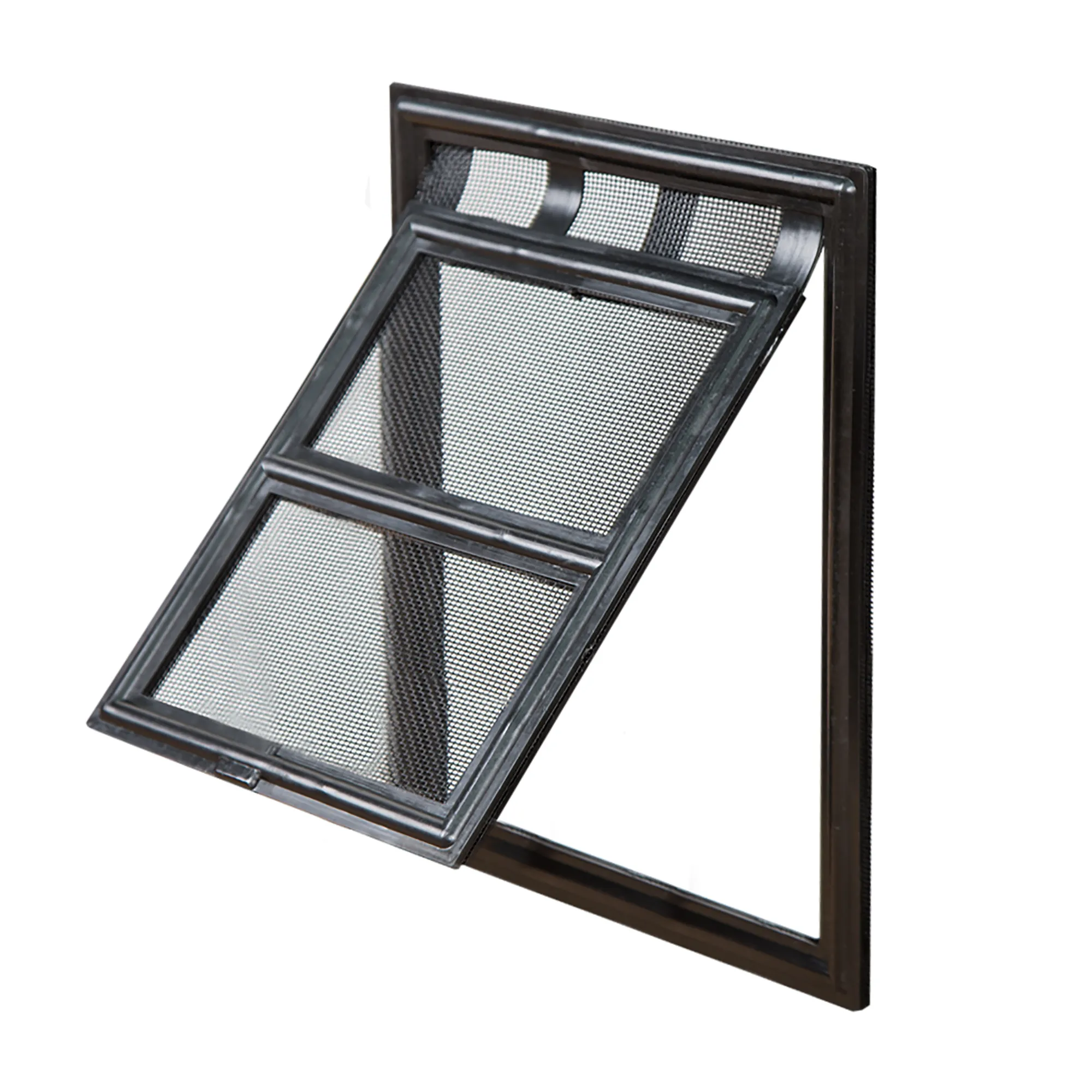 Porta per cani con zanzariera per porte, girevole e rettangolare