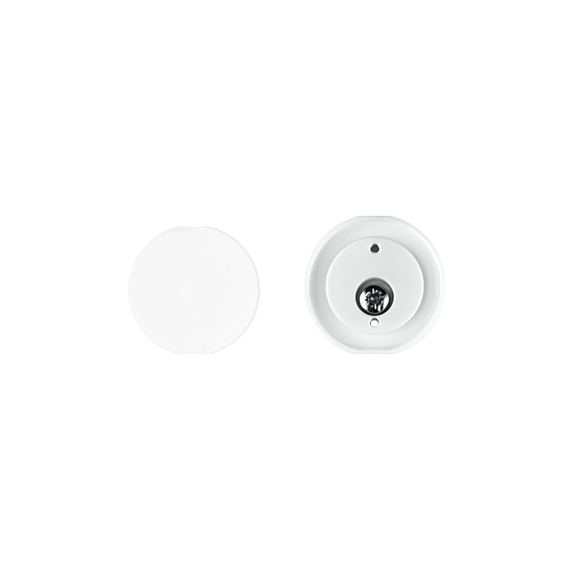 Supporto per catena di tende da fissare, composto da due parti rotonde