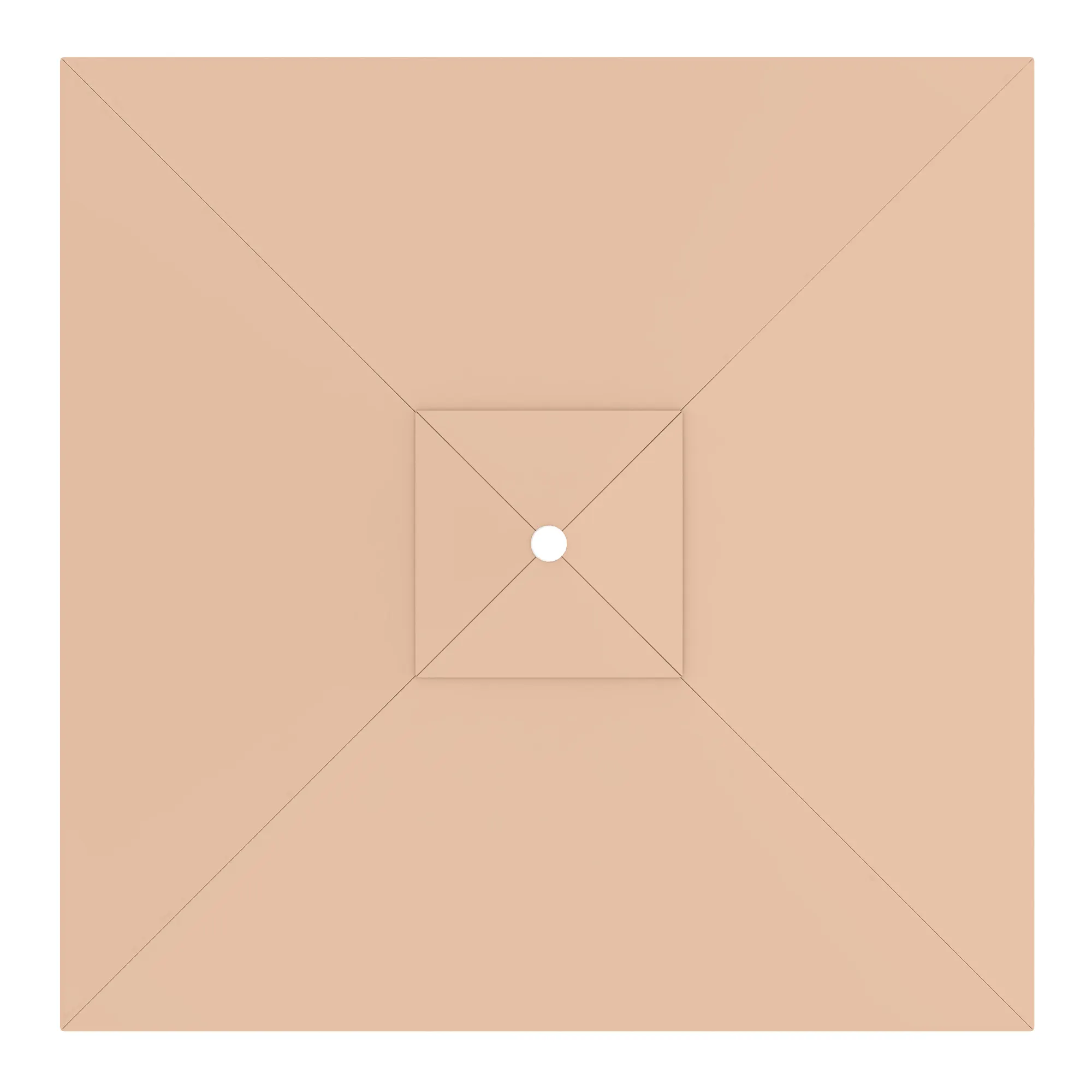 Poszycie na parasol interpara | 3 x 3 m, kwadratowy, kremowy