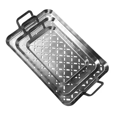 Grillblech 3er Set aus edelstahl