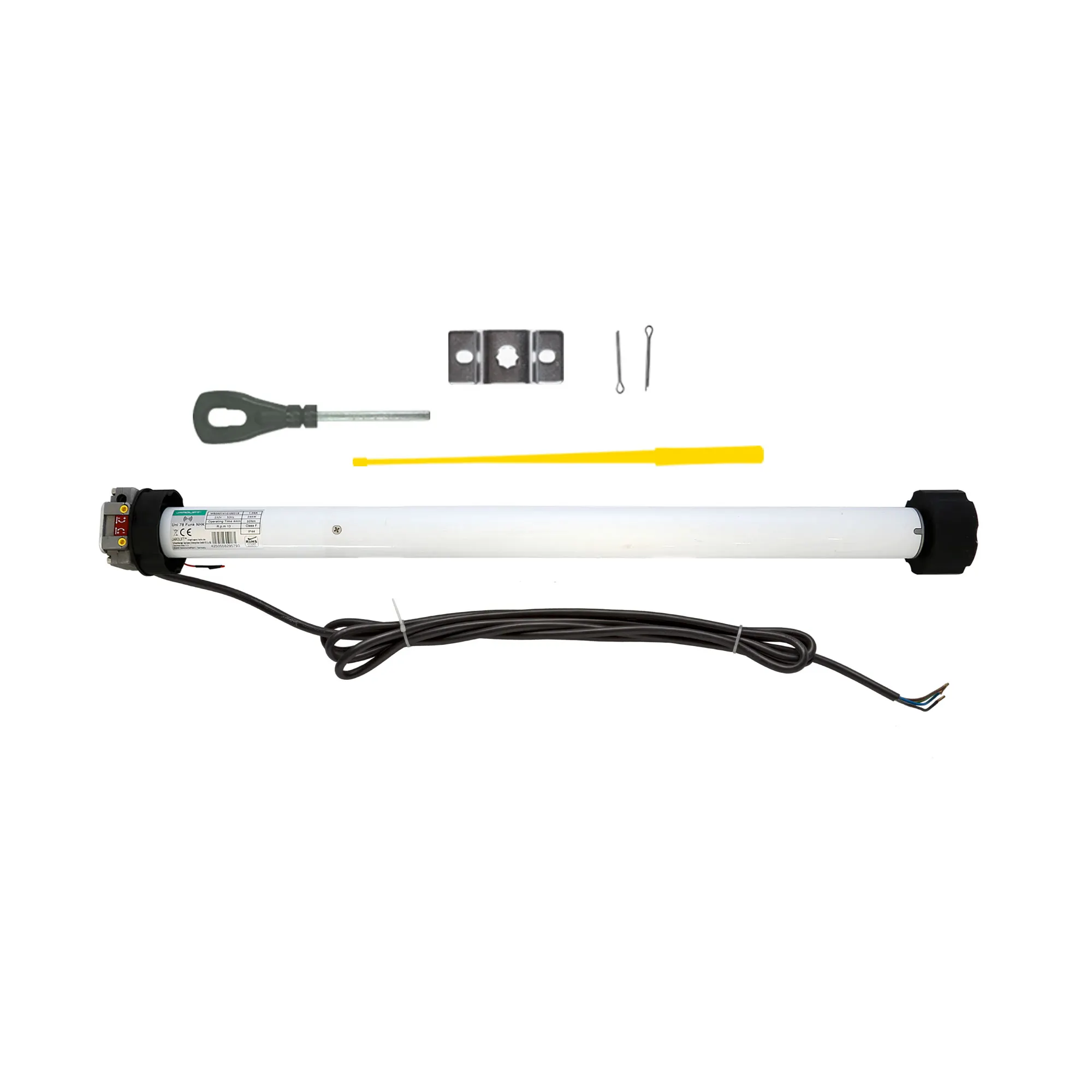 Motore per tende da sole radio con accessori per montaggio e controllo universale delle tende