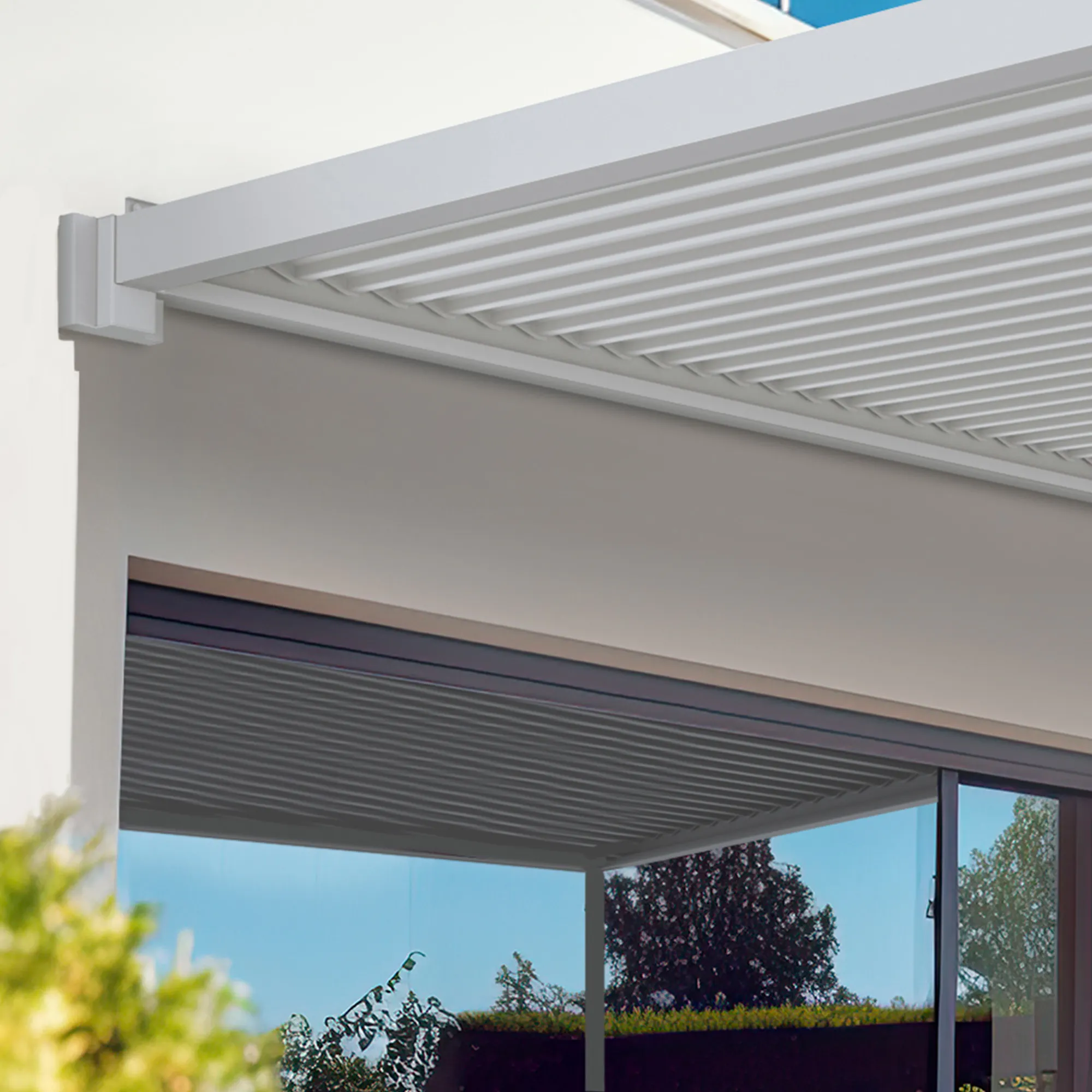 Wandmontageset für Pergola mit Lamellendach (Typ nach Wahl)