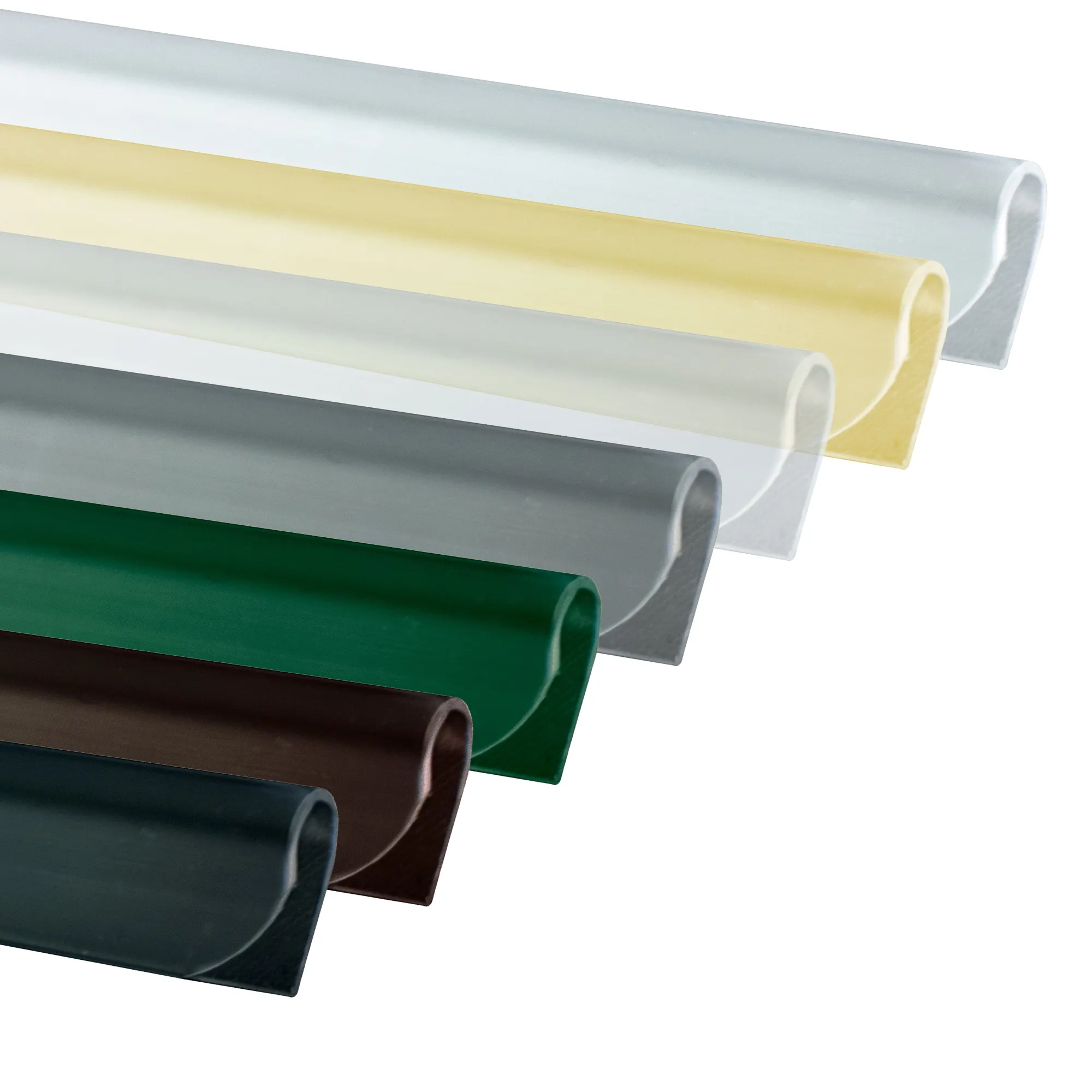 Clip di fissaggio per strisce di protezione in PVC in diverse varianti e materiali